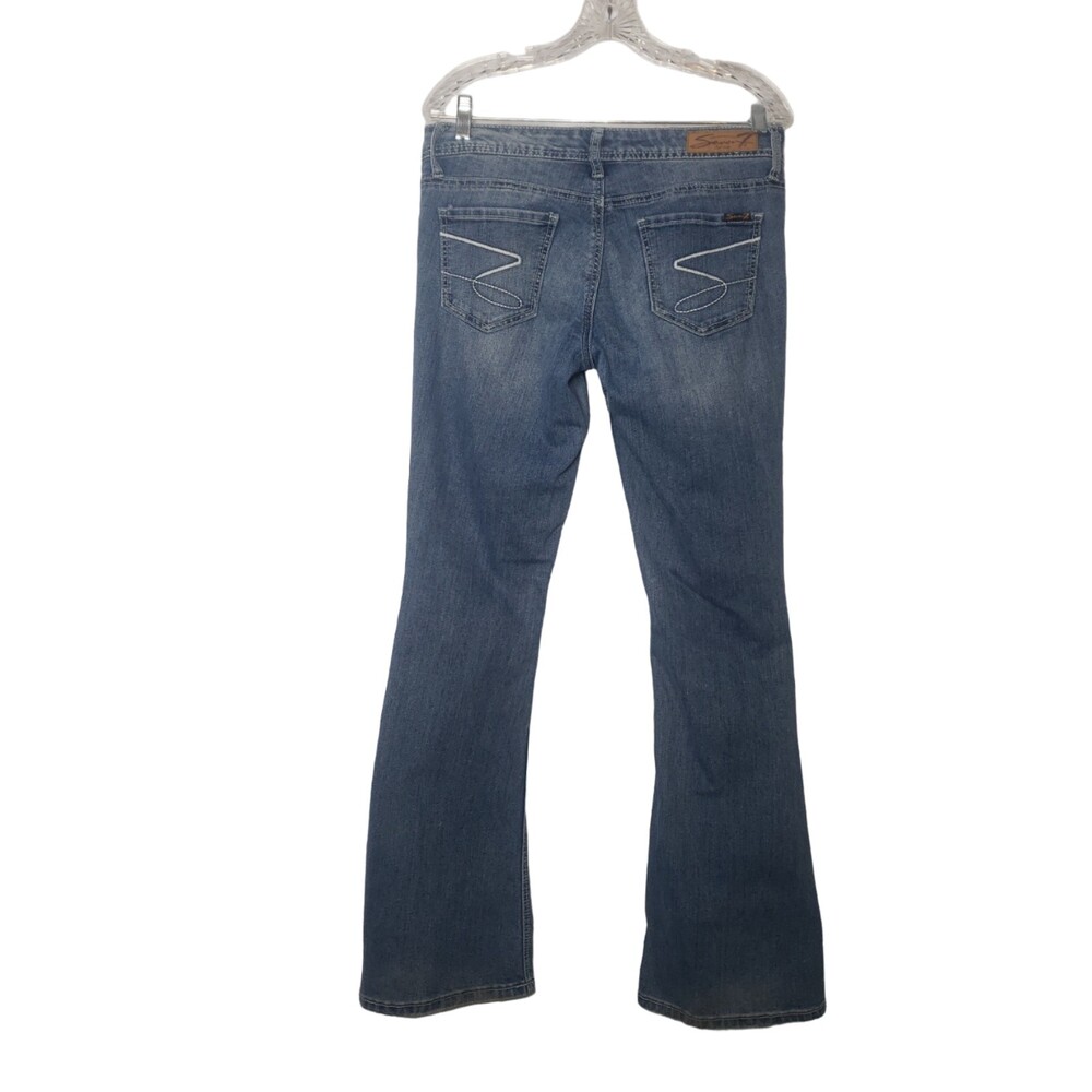 SEVEN7 Distressed Flare Denim Jeans Womens Size 6